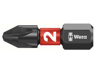 Wera 851/1 Impaktor Insert Bit Phillips PH2 x 25mm Carded (4013288158369) WER073916