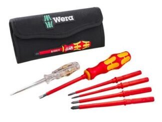 Wera Kraftform Kompakt VDE Interchangeable Screwdriver Set, 7 Piece (4013288185075) WERKKVDE7PC
