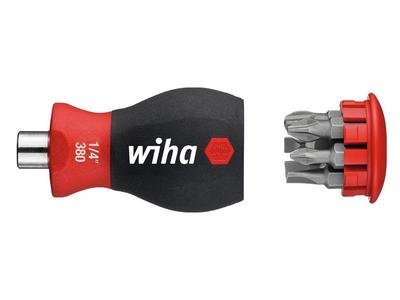 Wiha Magnetic SoftFinish® Stubby Screwdriver with Bit Magazine (SL, PH) (4010995337384) WHA33738