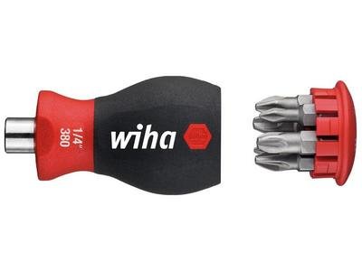 Wiha Magnetic SoftFinish® Stubby Screwdriver with Bit Magazine (PH, PZ) (4010995337414) WHA33741