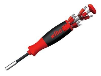 Wiha LiftUp 25 Magnetic Screwdriver with Bit Magazine (SL, PH, PZ, TX) (4010995386054) WHA38605