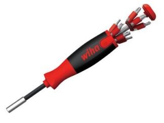 Wiha LiftUp 25 Magnetic Screwdriver with Bit Magazine (SL, PH, PZ, TX, Hex) (4010995386061) WHA38606