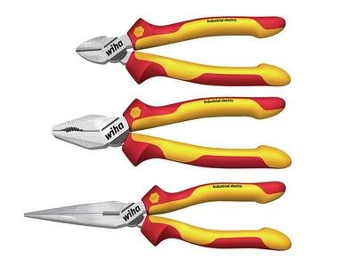 Wiha Industrial electric Pliers Set, 3 Piece (4010995386375) WHA38637