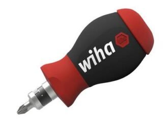 Wiha Magnetic SoftFinish® Stubby Screwdriver with Bit Magazine (4010995436131) WHA43613
