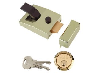 Yale Locks 89 Deadlock Nightlatch 60mm Backset Brasslux Finish Box (5010608908986) YAL89BLX