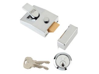Yale Locks 89 Deadlock Nightlatch 60mm Backset Chrome Finish Box (5010608992398) YAL89CH