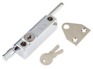 Yale Locks P124 Door Push Bolt Polished Chrome Finish Visi (5010609030600) YALP124CH