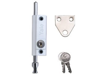 Yale Locks P124 Door Push Bolt White Finish Visi (5010608012409) YALP124WE