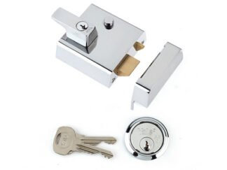 Yale Locks P1 Double Security Nightlatch 60mm Backset Chrome Finish Visi (5010609099263) YALP1CHNL