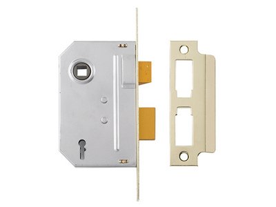 Yale Locks PM320 3 Lever Mortice Sashlock Polished Brass 65mm 2.5in (5010608032056) YALPM320PB25