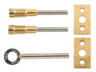 Yale Locks 8013 Dual Screw Window Lock Brass Finish Pack of 2 (5011783000144) YALV80132PL