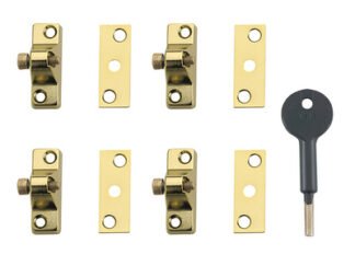 Yale Locks 8K118 Economy Window Lock Electro Brass Finish Pack of 4 Visi (5011783000731) YALV8K1184EB