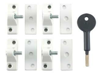 Yale Locks 8K118 Economy Window Lock White Finish Pack of 4 Visi (5011783000724) YALV8K1184WE