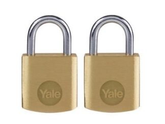 Yale Locks Brass Padlock 20mm (2 Pack) (5052847099353) YALY110B202