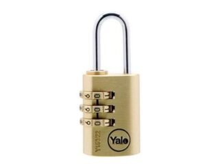 Yale Locks Brass Combination Padlock 22mm (4893862027270) YALY15022