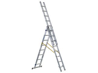 Zarges D-Rung Combination Ladder 3-Part 3 x 8 Rungs (4003866448388) ZAR44838