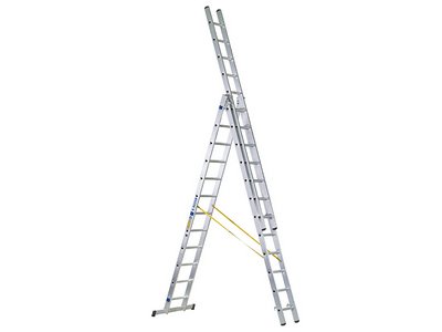 Zarges D-Rung Combination Ladder 3-Part 3 x 12 Rungs (4003866448425) ZAR44842
