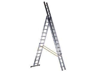 Zarges D-Rung Combination Ladder 3-Part 3 x 14 Rungs (4003866448449) ZAR44844