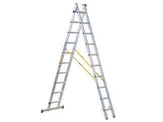 Zarges D-Rung Combination Ladder 2-Part 2 x 8 Rungs (4003866448685) ZAR44868