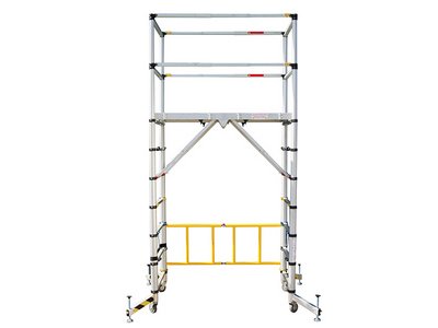 Zarges TT002 Teletower Aluminium Telescopic Scaffold Tower with Toeboards (5060212730473) ZARTT002