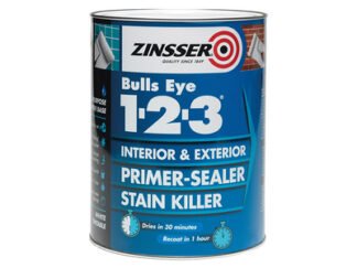 Zinsser Bulls Eye® 1-2-3 Primer & Sealer Paint 2.5 litre (5037898610214) ZINBE12325L