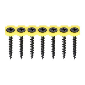 TIMCO 3.5 x 35 35mm Collated Drywall Screws - PH - Bugle - Coarse Thread - Black (5055017521883) Box 1000 Pieces 00035COLDYS