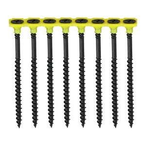 TIMCO 3.5 x 38 38mm Collated Drywall Screws - PH - Bugle - Coarse Thread - Black (5055017521890) Box 1000 Pieces 00038COLDYS