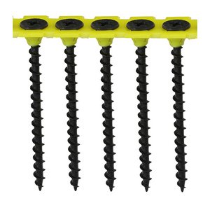 TIMCO 3.5 x 55 55mm Collated Drywall Screws - PH - Bugle - Coarse Thread - Black (5055017521937) Box 1000 Pieces 00055COLDYS