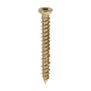 TIMCO 7.5 x 60 60mm Concrete Screws - TX - Flat Countersunk - Yellow (5055017530007) Box 100 Pieces 00060TCON