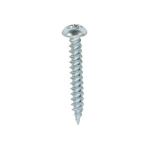TIMCO 6 x 1 25mm Twin-Threaded Woodscrews - PZ - Round - Zinc (5055017518159) Box 200 Pieces 00061CRWZ