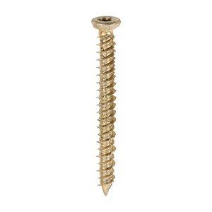 TIMCO 7.5 x 70 70mm Concrete Screws - TX - Flat Countersunk - Yellow (5055017530014) Box 100 Pieces 00070TCON