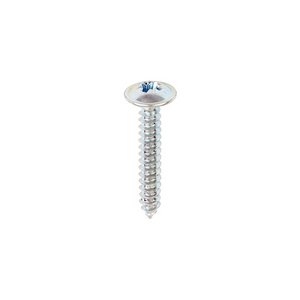 TIMCO 8 x 1 25mm Metal Tapping Screws - PZ - Flange - Self-Tapping - Zinc (5055893308530) Box 200 Pieces 00081CFAZS