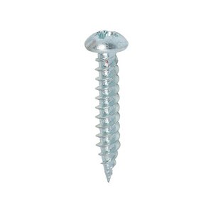 TIMCO 8 x 1 25mm Twin-Threaded Woodscrews - PZ - Round - Zinc (5055017518203) Box 200 Pieces 00081CRWZ