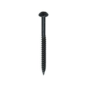 TIMCO 8 x 2 50mm Blackjax Woodscrews - PZ - Round - Black Organic (5055017506149) Box 200 Pieces 00082BJC