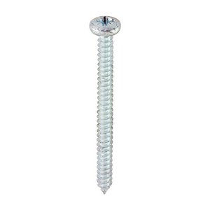 TIMCO 8 x 2 50mm Self-Tapping Screws - PZ - Pan - Zinc (5055893314302) Box 200 Pieces 00082CPAZS