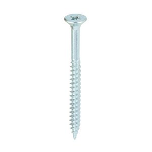 TIMCO 8 x 2 50mm Twin-Threaded Woodscrews - PZ - Double Countersunk - Zinc (5055017500260) Box 200 Pieces 00082CWZ
