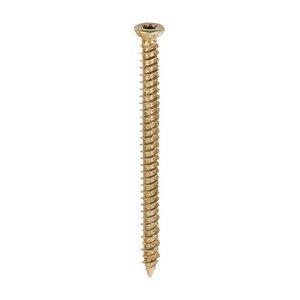 TIMCO 7.5 x 100 100mm Concrete Screws - TX - Flat Countersunk - Yellow (5055017530038) Box 100 Pieces 00100TCON