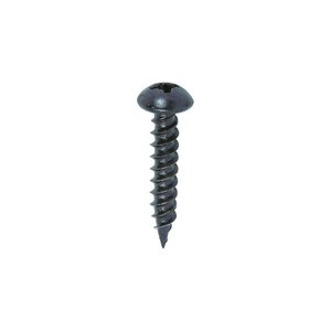 TIMCO 10 x 1 25mm Blackjax Woodscrews - PZ - Round - Black Organic (5055017506156) Box 200 Pieces 00101BJC