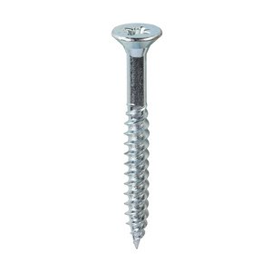 TIMCO 12 x 2 50mm Twin-Threaded Woodscrews - PZ - Double Countersunk - Zinc (5055017500444) Box 200 Pieces 00122CWZ