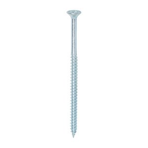 TIMCO 12 x 4 100mm Twin-Threaded Woodscrews - PZ - Double Countersunk - Zinc (5055017500482) Box 100 Pieces 00124CWZ