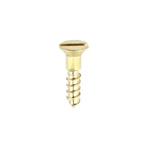 TIMCO 2 x 3/8 10mm Solid Brass Timber Screws - SLOT - Countersunk (5055893374726) Box 200 Pieces 00238CBS