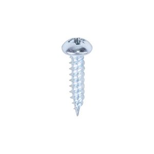 TIMCO 4 x 1/2 12mm Twin-Threaded Woodscrews - PZ - Round - Zinc (5055017518098) Box 200 Pieces 00412CRWZ