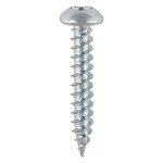 TIMCO 4 x 5/8 16mm Twin-Threaded Woodscrews - PZ - Round - Zinc (5055017518104) Box 200 Pieces 00458CRWZ