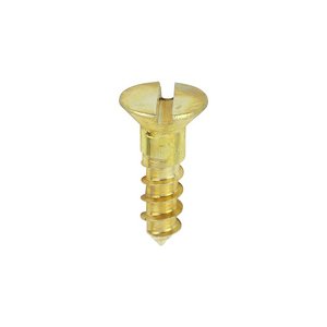 TIMCO 6 x 1/2 12mm Solid Brass Timber Screws - SLOT - Countersunk (5055893374764) Box 200 Pieces 00612CBS