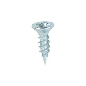 TIMCO 6 x 1/2 12mm Twin-Threaded Woodscrews - PZ - Double Countersunk - Zinc (5055017500062) Box 200 Pieces 00612CWZ