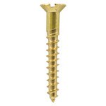 TIMCO 6 x 3/4 20mm Solid Brass Timber Screws - SLOT - Countersunk (5055893374771) Box 200 Pieces 00634CBS