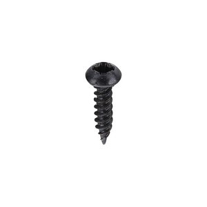 TIMCO 6 x 5/8 16mm Blackjax Woodscrews - PZ - Round - Black Organic (5055017506057) Box 200 Pieces 00658BJC