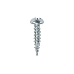 TIMCO 6 x 5/8 16mm Twin-Threaded Woodscrews - PZ - Round - Zinc (5055017518135) Box 200 Pieces 00658CRWZ