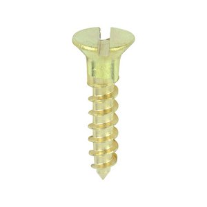 TIMCO 8 x 3/4 20mm Solid Brass Timber Screws - SLOT - Countersunk (5055893374818) Box 200 Pieces 00834CBS