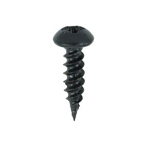 TIMCO 8 x 5/8 16mm Blackjax Woodscrews - PZ - Round - Black Organic (5055017506095) Box 200 Pieces 00858BJC